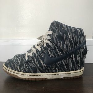 Nike navy blue sneaker wedges